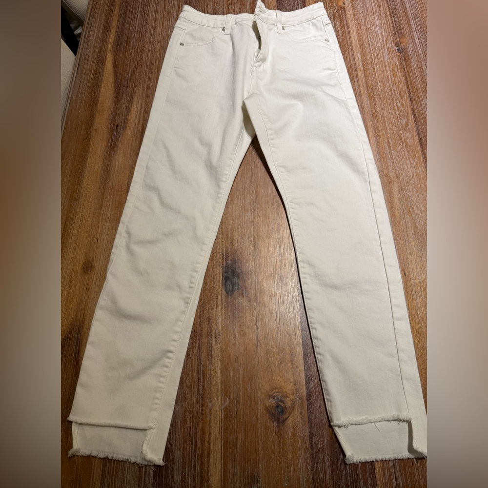 White Straight-Leg Jeans by William B